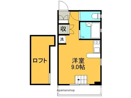 エトワール二葉町(ワンルーム/4階)の間取り写真