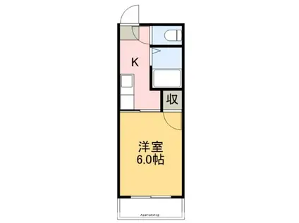 センチュリーハイツ(1K/3階)の間取り写真