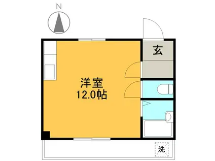 サンシティ船戸(ワンルーム/3階)の間取り写真