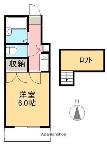 比島パレス(1K/2階)の間取り写真