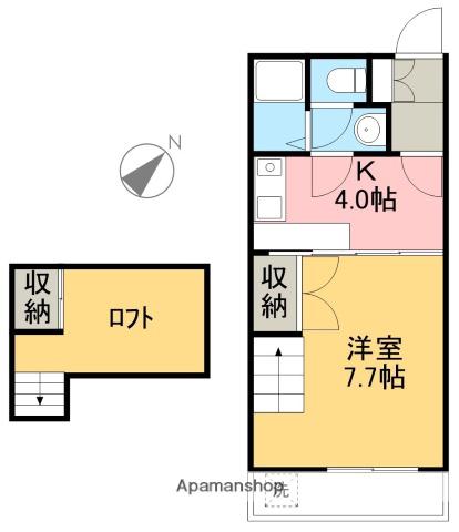 コーポ西村Ⅱ(1K/7階)の間取り写真