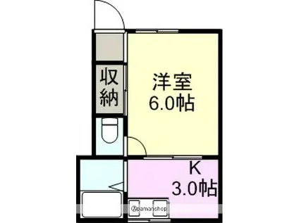 ひまわりハイツ(1K/3階)の間取り写真