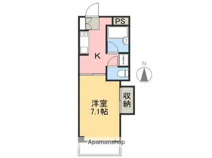 ソフィア大津(1K/1階)の間取り写真