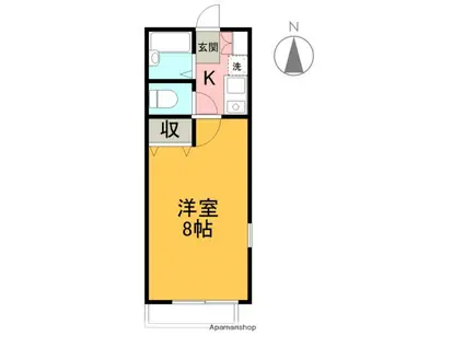 ハウスOZ(1K/2階)の間取り写真