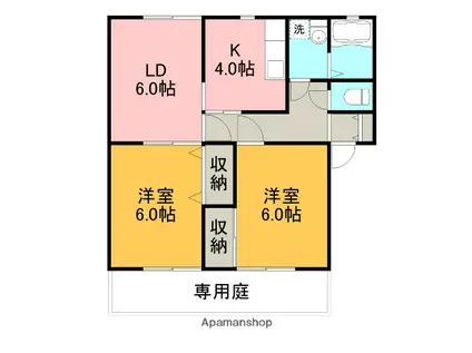 タウンコート(2LDK/1階)の間取り写真