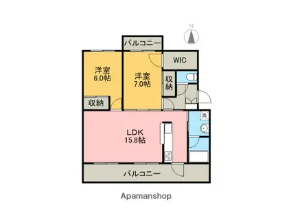 TERRACE1(2LDK/3階)の間取り写真