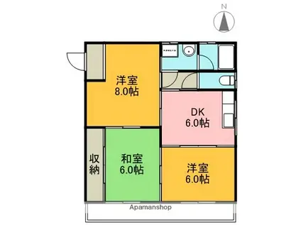 Mハイツ(3DK/2階)の間取り写真