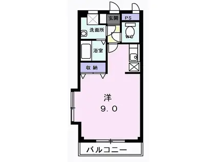 ファステ・テ-ム(1K/2階)の間取り写真