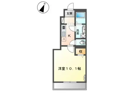 コンフォルト・カーザ(1K/1階)の間取り写真