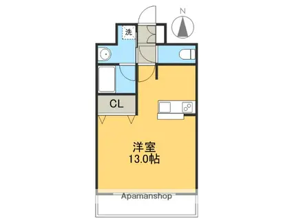 SORA(ワンルーム/2階)の間取り写真
