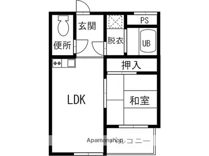VILLA・K-2(1LDK/2階)の間取り写真