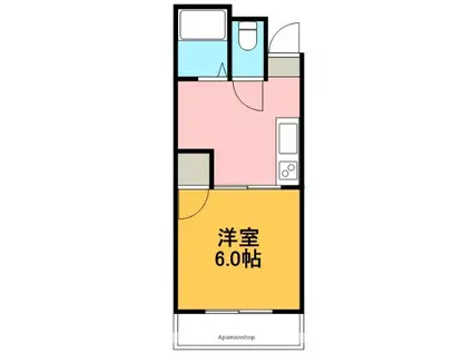 コーポフジ(1K/2階)の間取り写真