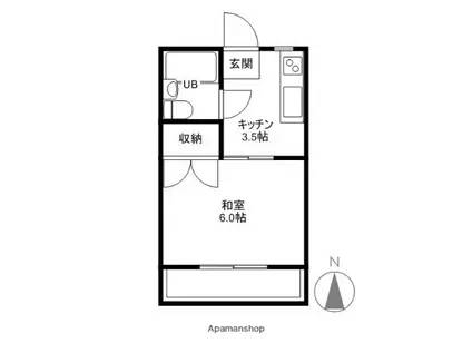 桜井コーポ(1K/3階)の間取り写真