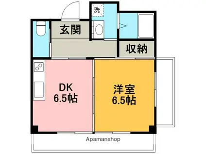 カインド中宝永(1DK/7階)の間取り写真