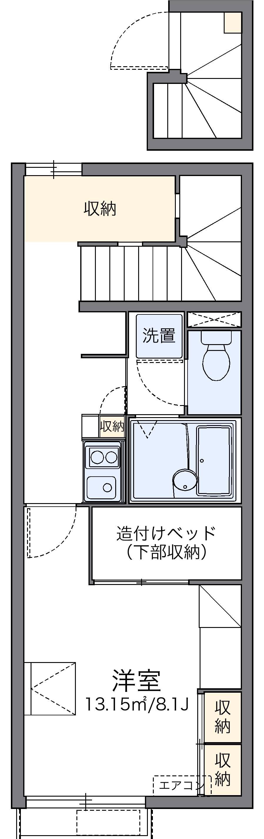 レオパレスサーブ(1K/2階)の間取り写真