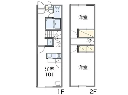 レオパレスS&F(2DK/1階)の間取り写真