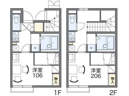 レオパレスシャルマン(1K/2階)の間取り写真