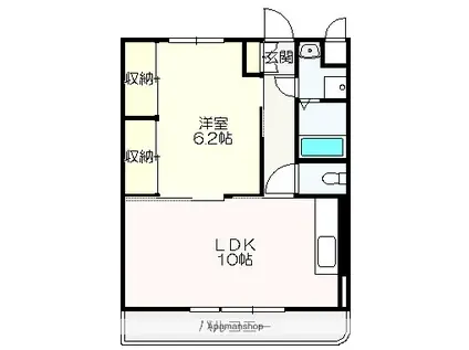 マリベール天龍(1LDK/1階)の間取り写真