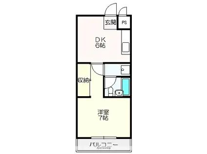 LB-1(1DK/5階)の間取り写真