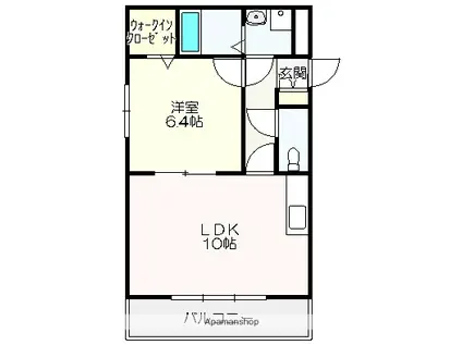 マリベールリーベ(1LDK/1階)の間取り写真