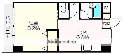 池本マンションF棟(1DK/2階)の間取り写真