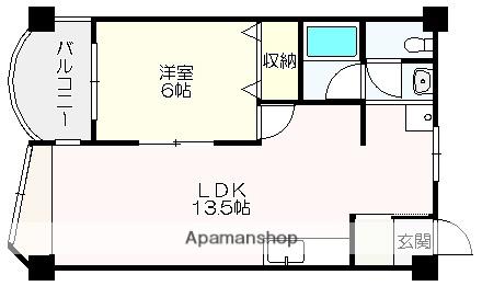 インペリアル西本1(1LDK/3階)の間取り写真