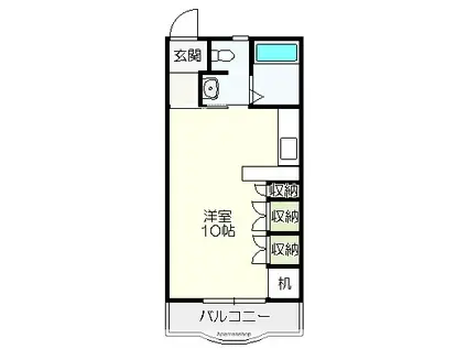 とさでん交通後免線 高須駅(高知) 徒歩3分 5階建 築39年(ワンルーム/1階)の間取り写真