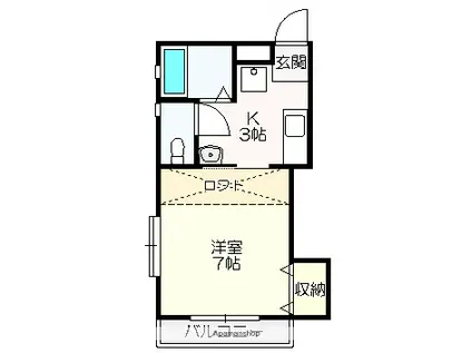 ジョイシティ(1K/3階)の間取り写真