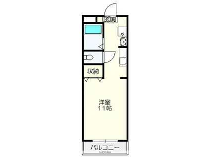 フィットハイム北本町(ワンルーム/2階)の間取り写真