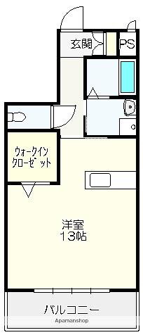 ドリームハウスしののめ(ワンルーム/2階)の間取り写真