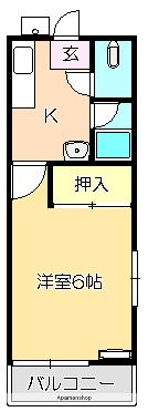 門田コーポ(1K/2階)の間取り写真