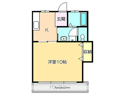 セントファームYOU(1K/2階)の間取り写真