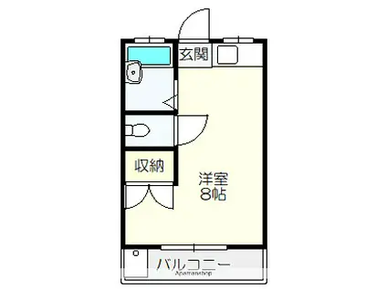 ハイツアバンセ(ワンルーム/2階)の間取り写真