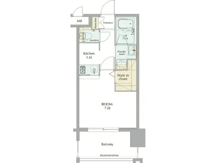 エンクレストGRAN博多駅前(1K/4階)の間取り写真