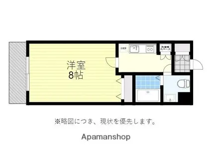 ピュアドームブライトン博多(1K/5階)の間取り写真