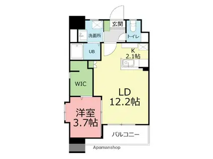 サンシティ博多(1LDK/3階)の間取り写真