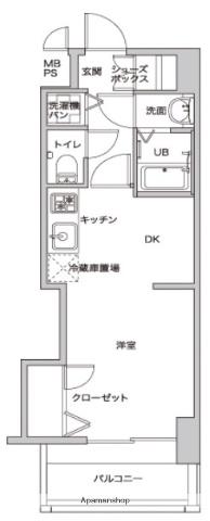 アクアシティ日赤通Ⅱ(ワンルーム/7階)の間取り写真