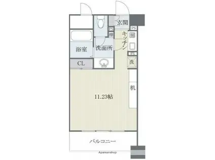 フェルト627(ワンルーム/10階)の間取り写真