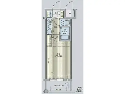 エステムコート博多・祇園ツインタワー ファーストステージ(1K/5階)の間取り写真