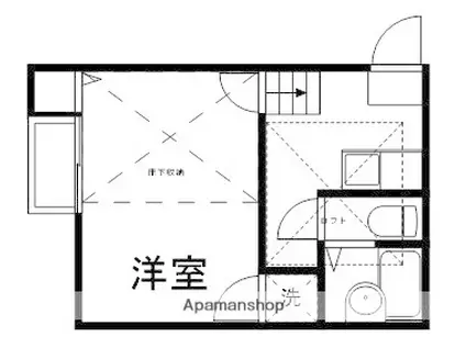 コンフォートベネフィス大橋3(1K/1階)の間取り写真