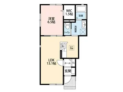 エルメゾンOGURA(1LDK/1階)の間取り写真