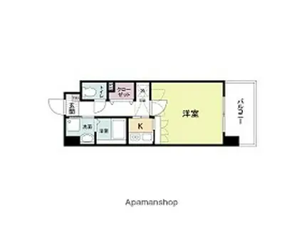 サムティ筥崎宮前(1K/1階)の間取り写真