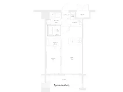 エンクレスト博多EXCEED(1LDK/9階)の間取り写真