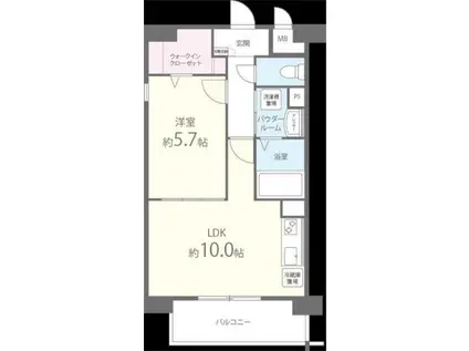 サクラート駅南(1LDK/7階)の間取り写真