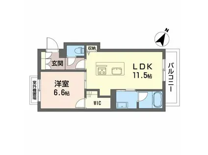 メゾン ド 平尾(1LDK/3階)の間取り写真
