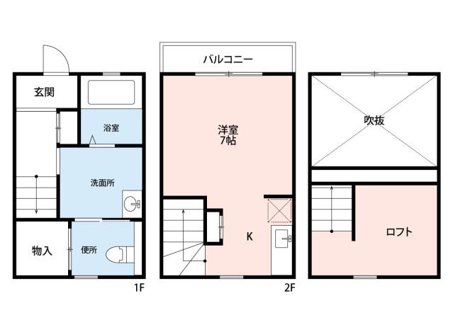 高宮ルッソ2(ワンルーム/1階)の間取り写真