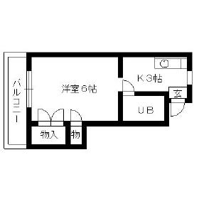 ベネフィスドイ(1K/2階)の間取り写真