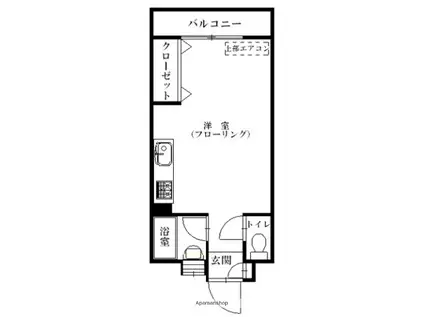 ベアビル(ワンルーム/4階)の間取り写真