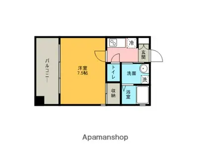 サヴォイ テンジン クォーター(1K/5階)の間取り写真