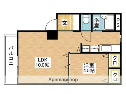 グランシャリオ(1LDK/1階)の間取り写真